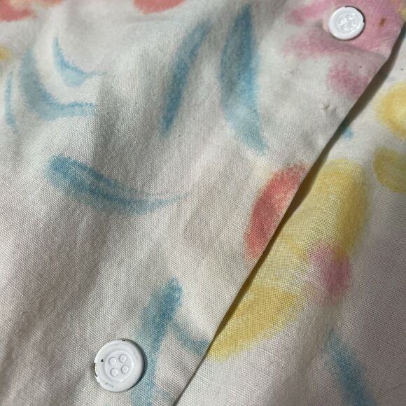 Vintage Chic It’s a Charm Pastel Floral Sleep Dress Size Large Buton Front - Picture 5 of 9